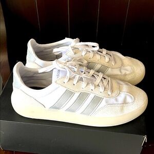 Adidas White and Silver Casual Sneakers